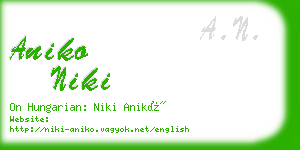 aniko niki business card